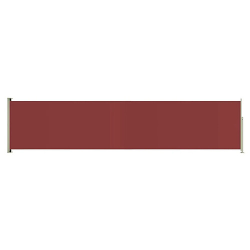 Maison Chic Auvent latéral rétractable de balcon | Store extérieur | Auvent solaire de patio 140x600 cm Rouge -GKD74620