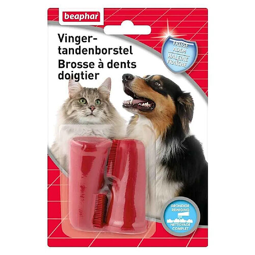 Beaphar - Doigtier Brosse à Dents pour Chiens et Chats