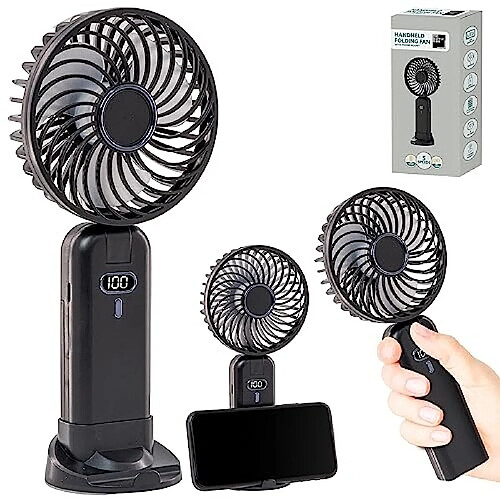 Ventilateur Portatif Cube d'alimentation avec 3 Vitesses / Ventilateur Portable / Ventilateur Rechargeable USB à Piles / Ventilateur à Main Pliable Accessoires de Voyage / Ventilateur à Main,