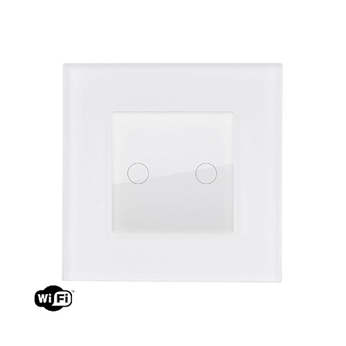 Ledkia Interrupteur tactile WiFi double - Blanc