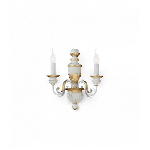 Ideal Lux Applique murale Blanche antique FIRENZE 2 ampoules