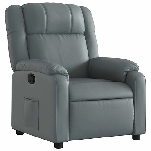 Maison Chic Fauteuil Relax pour salon, Fauteuil inclinable Gris Similicuir -GKD85989