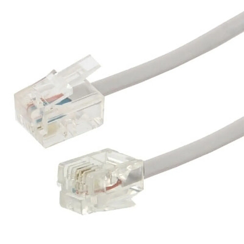 Wewoo Câble téléphonique RJ11 vers RJ11 2 conducteurs, longueur: 3 m