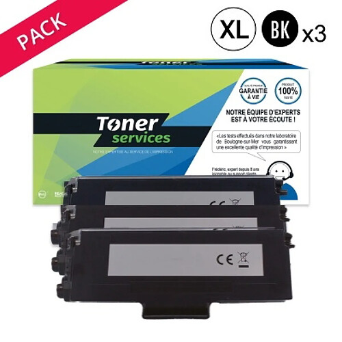 TONER SERVICES Compatible Brother TN3170 Toners Pack 3 toners Noirs XL