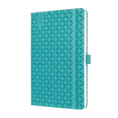 SIGEL J0103 Agenda semainier Jolie 2020, couverture rigide, 13, 5 x 20, 3 cm, turquoise