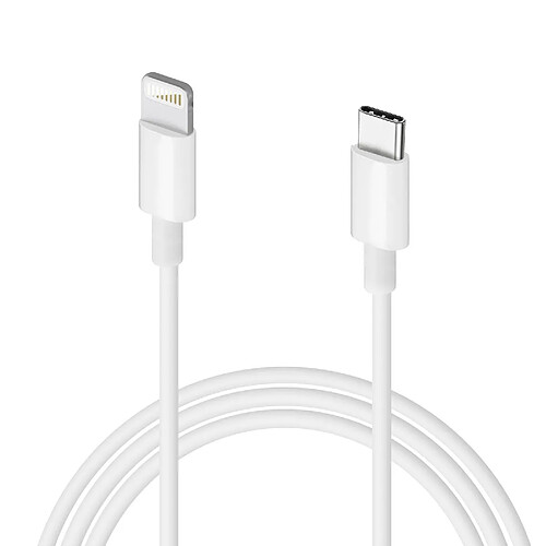 Mayaxess Câble iPhone USB-C vers Lightning – 1 mètre Blanc