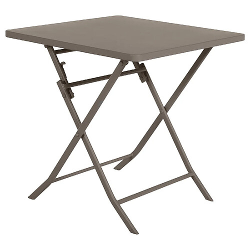 Hesperide Table de jardin pliante carrée Greensboro - 2 Places - Marron tonka