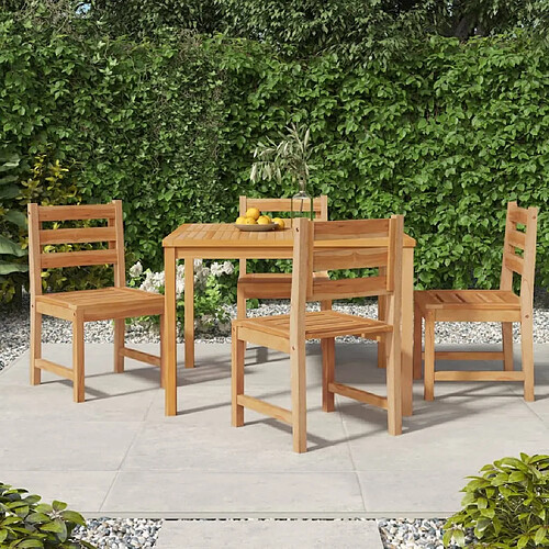 Salle à dîner de jardin 5 pcs,Table et chaise à manger Bois de teck massif -MN11302