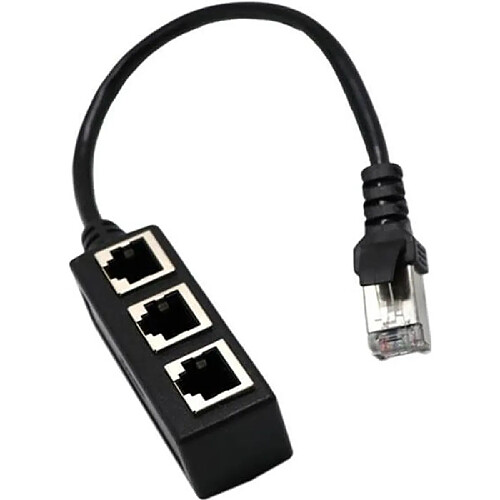 Câble De Répartiteur Ethernet RJ45, RJ45 1 Mâle à 3 X Corde De Répartiteur De Réseau LAN Ethernet De Port Femelle Adapté