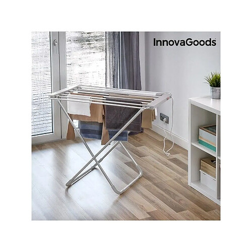 Étendoir à Linge Électrique Pliable InnovaGoods 100W Gris (6 Barres)