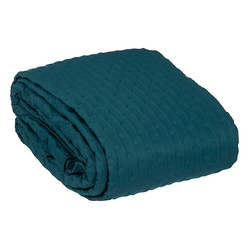 Pegane Dessus de lit en polyester coloris bleu foncé - Longueur 260 x Profondeur 240 x Hauteur 1 cm