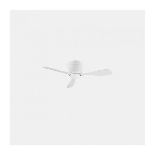 Leds C4 Plafonnier ventilateur Bora Verre,acier blanc,sablé 21,6 Cm