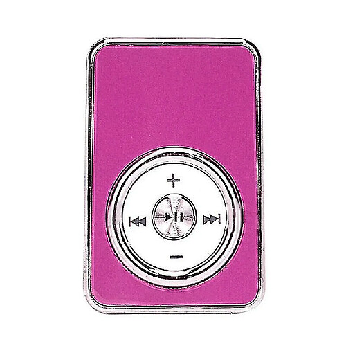 Universal (Rose) Portable Digital Player Clip USB Music Play Prise en charge de la carte MicroSD TF 16 Go