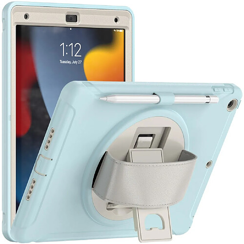 Coque en TPU antichoc avec béquille Cristal bleu pour votre iPad 10.2 (2021)/(2020)/(2019)