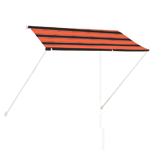 vidaXL Auvent rétractable 250x150 cm Orange et marron