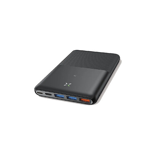 Ksix Batterie Externe/Power Bank 20000mAh 22.5W - Ultra-mince - Technologie PD - Chargement Simultané - 3x USB-A , 1x USB-C