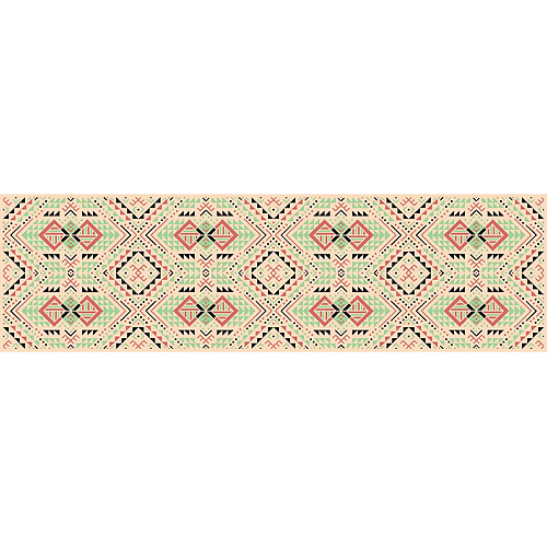 Alter Chemin de cuisine, 100% Made in Italy, Tapis résistant aux taches avec impression numérique, Tapis antidérapant et lavable, Modèle Vintage - Texas, cm 180x52