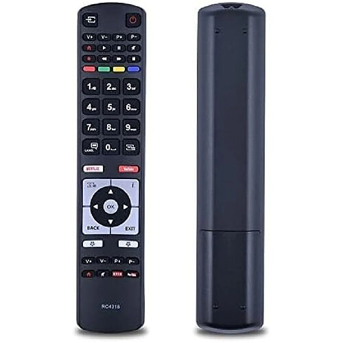 SANAG Rc4318 Telecommande De Rechange Pour Televiseur Vestel Finlux Telefunken Edenwood Tv Rc4318 Rc4318P Avec Boutons Netflix Youtube