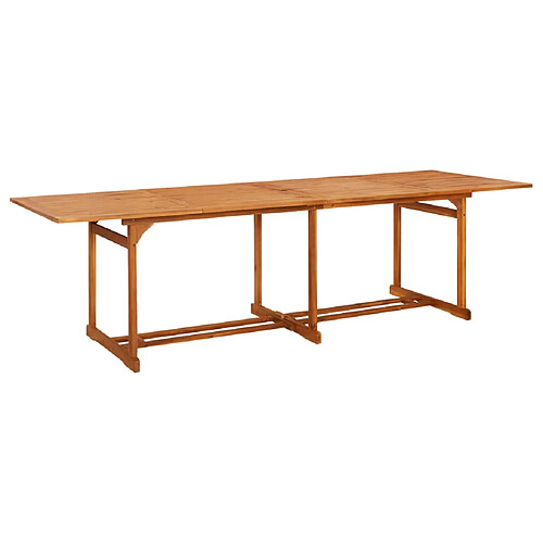 vidaXL Table à dîner de jardin 280x90x75 cm Bois d'acacia massif