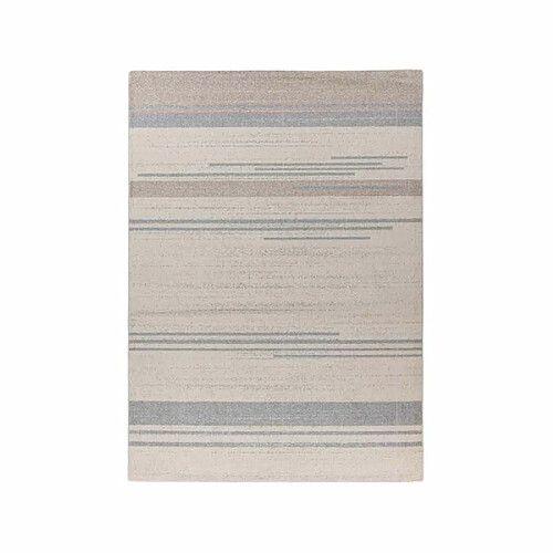 Paris Prix Tapis Tissé Déco Scandinave Gène Beige & Bleu 80 x 150 cm