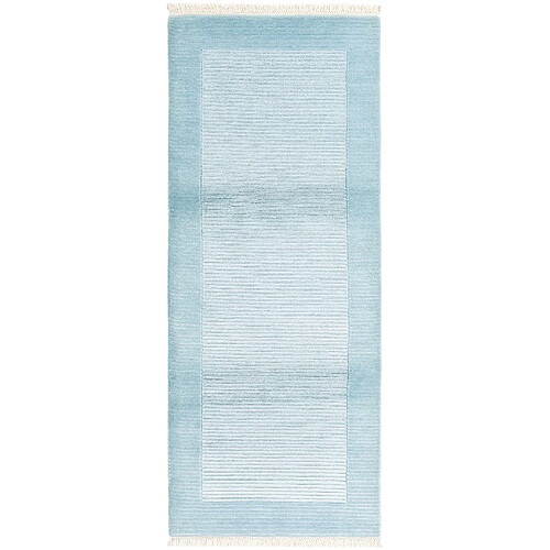 Vidal Tapis de couloir en laine 198x79 bleu Darya