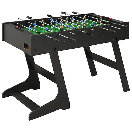 vidaXL Table de football pliante 121 x 61 x 80 cm Noir