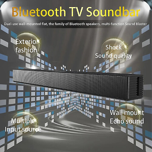 Universal Boîte au son de 40W puissante pour la télévision Bluetooth en haut-parleur des haut-parleurs Music Center TV haut-parleur Home Theatre System System Box