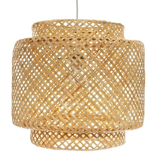 Pegane Suspension en bambou coloris naturel - diamètre 40 x Hauteur 38 cm