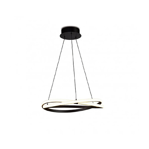 Luminaire Center Suspension LED intégré Infinity Brun oxydé 1 ampoule 40cm