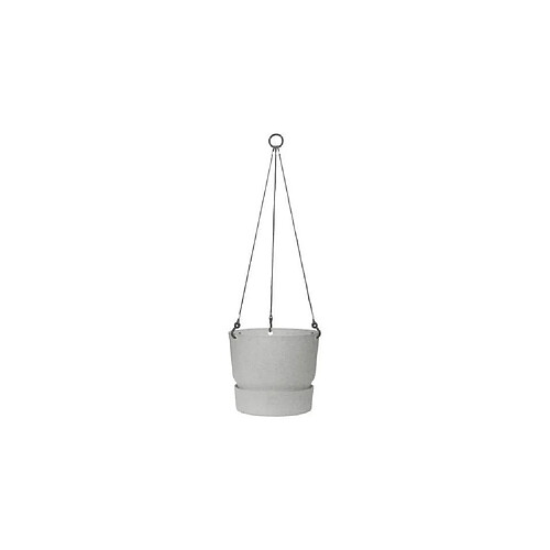 ELHO Pot de fleurs a suspendre Greenville 24 - Extérieur - Ø 23,9 x H 20,3 cm - Gris béton vivant