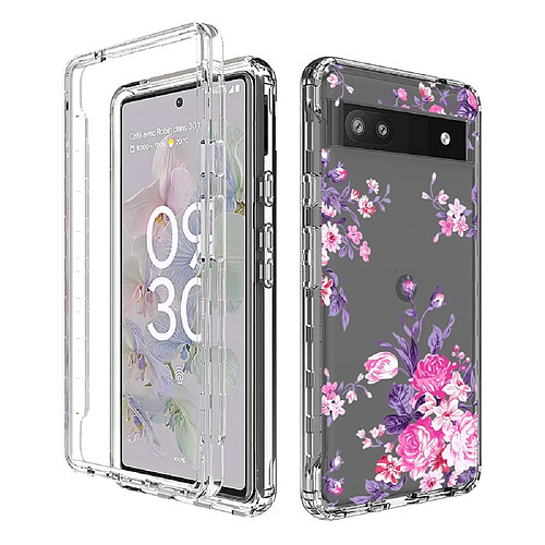 Coque en TPU anti-rayures pour votre Google Pixel 6a - fleur