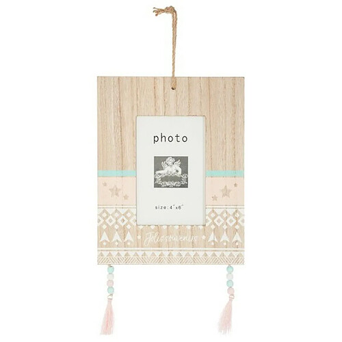 Cadre Photo A Suspendre Houppe 38cm Naturel