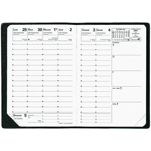 Agenda civil Quo Vadis Randonnee Impala Noir 9X12,5 - NOIR