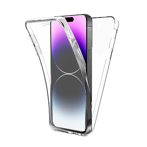 Coque 360 degré pour iPhone 14 Pro Max 6.7" - Coque protection integrale transparente Avant et arrièrs - Antichoc - Visiodirect -