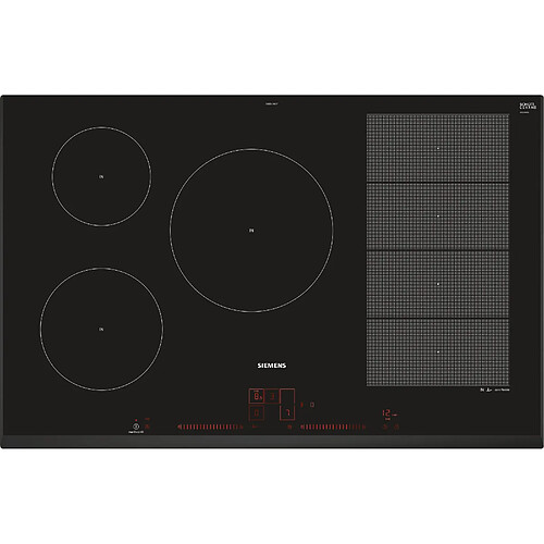 Table de cuisson induction 80cm 4 feux 7400w noir - ex851lvc1f - SIEMENS