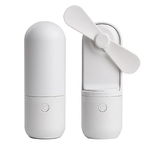 Wewoo Chargeur USB Mini ventilateur de poche pliable de bureau blanc