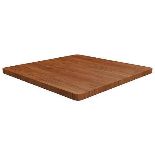 vidaXL Dessus de table carré Marron foncé 90x90x4cm Bois chêne traité