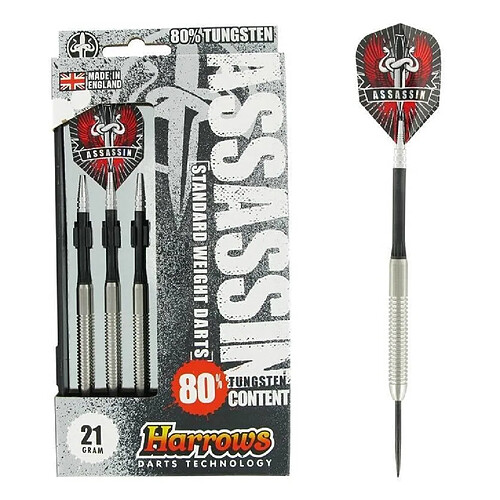 Harrows Fléchettes Assassin 80 steel 18g Rouge