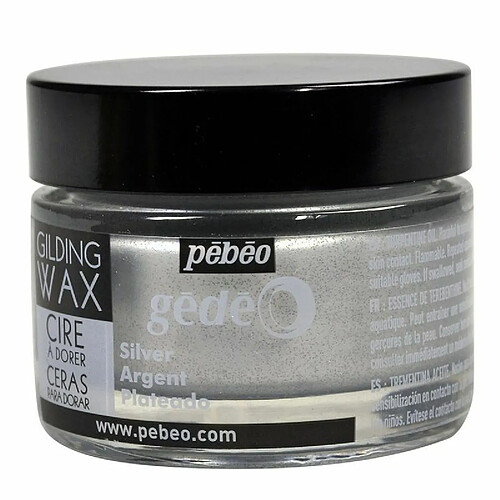 Pebeo Cire à dorer tout support - Argent - 30 ml