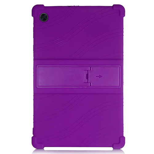 Coque en silicone airbags aux quatre coins, anti-rayures avec béquille pliable violet pour votre Samsung Galaxy Tab A8 10.5 (2021)