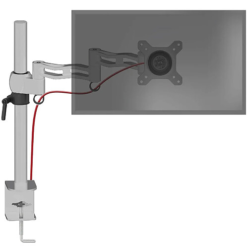 Duronic DM351X3 SR Support d'écran à Pince pour Bureau argenté | Hauteur Ajustable | Rotatif/Inclinable/Pivotable | Compatibilité Universelle avec Moniteur VESA 75/100 | 2 Extensions | Aluminium