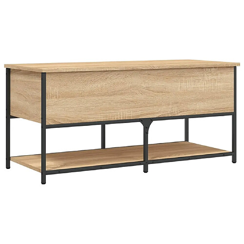 Maison Chic Banc de rangement | Meuble de rangement d'Entrée | Coffres d'Intérieur chêne sonoma 100x42,5x47 cm bois d'ingénierie -MN49377