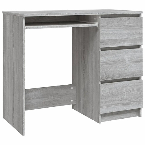 Maison Chic Bureau,Table de travail pour chambre Sonoma gris 90x45x76 cm Bois d'ingénierie -GKD36007