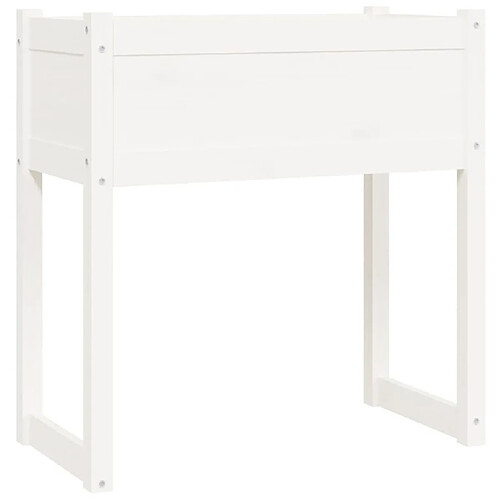 Maison Chic Jardinière,Bac à fleurs - pot de fleur Blanc 78x40x81 cm Bois massif de pin -GKD45708