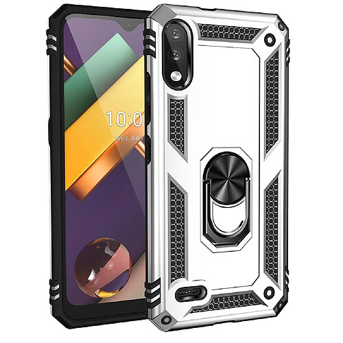 Coque en TPU Anti-chute hybride avec béquille argent pour votre LG K22