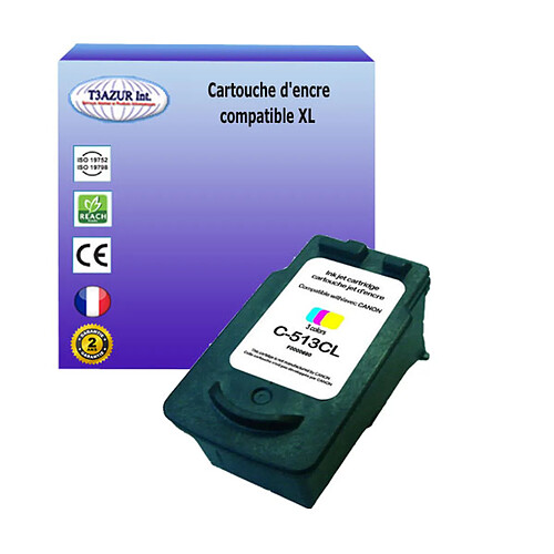 Cartouche Compatible avec Canon Pixma MX360 MX410 MX411 MX420 remplace Canon CL-513 Couleur (15ml) - T3AZUR