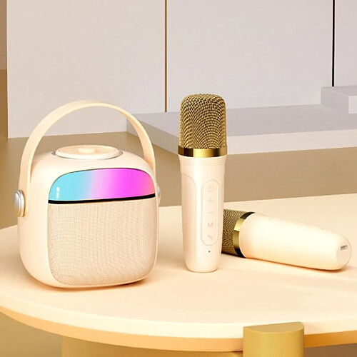 Yonis Microphone Bluetooth Sans Fil Avec Lumières