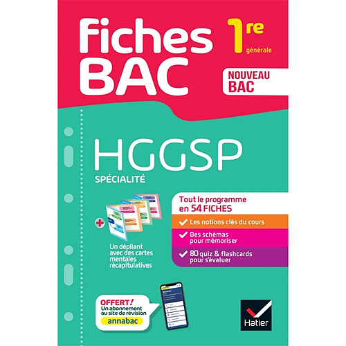 HGGSP spécialité, 1re générale : nouveau bac