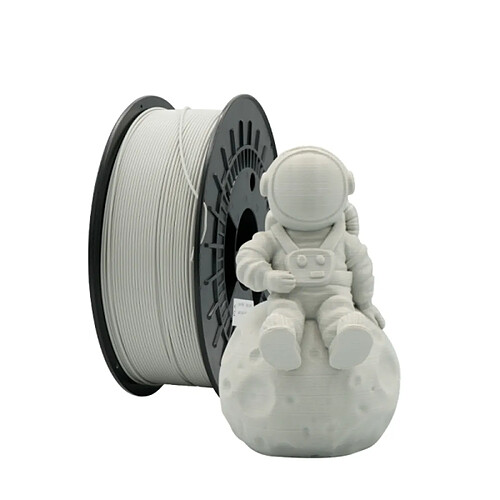 Filament PLA 3D - Diamètre 1,75 mm - Bobine 2,5 kg - Couleur Gris