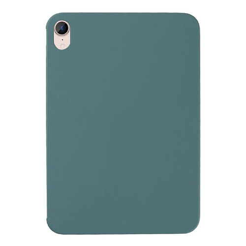 Coque en silicone anti-rayures vert foncé pour votre iPad mini (2021)